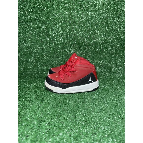 Nike‎ Air Jordan Deluxe Red Suede Leather Walking Shoes Sneakers Toddler Size 6C - Picture 4 of 8